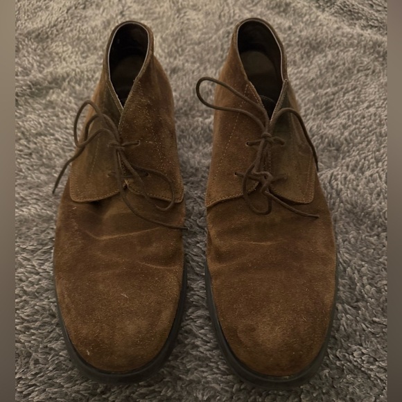 SALVATORE FERRAGAMO Men\'s Brown Suede Shoes main image 4